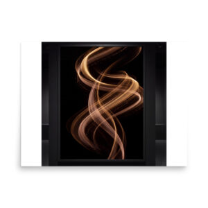 Golden Hour No. 1 — Abstract Light Trails Matte Poster