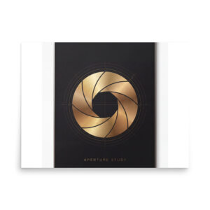 Aperture Study — Gold Camera Iris Matte Poster