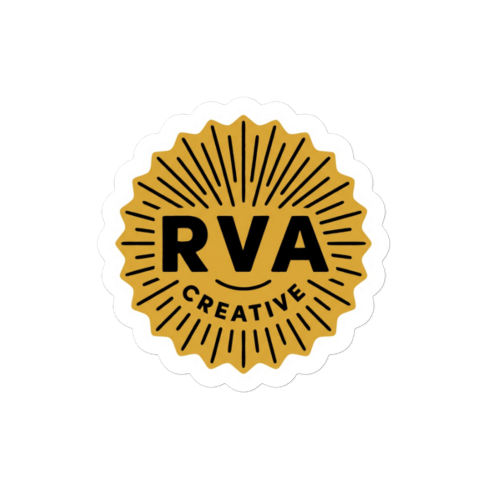 RVA Creative — Retro Starburst Kiss-Cut Sticker - Image 3